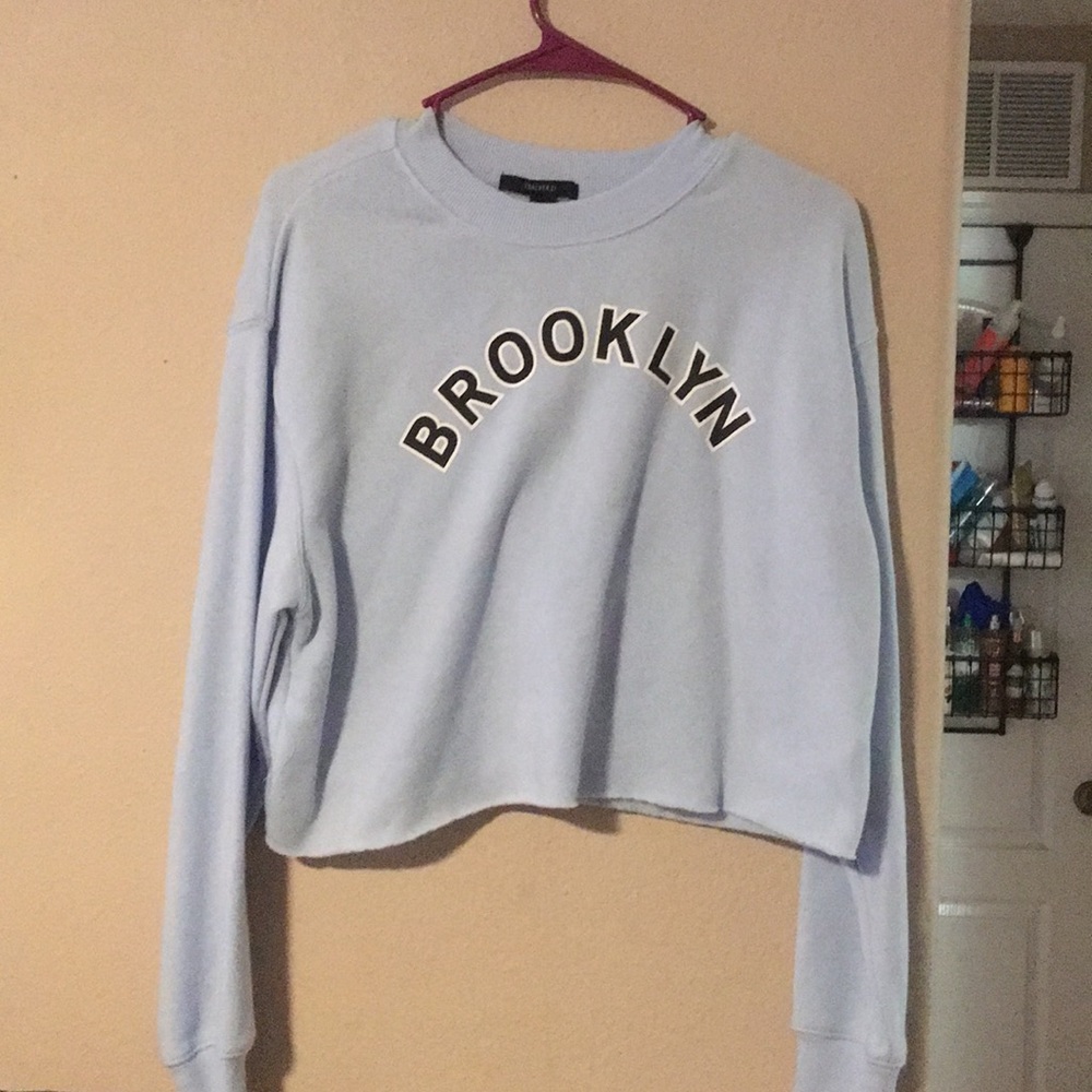 Cropped Baby Blue Sweater